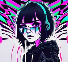 Headphone Dream — Neon Characters by Slycopro