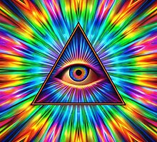 Illuminated Eye Art – psychedelic all-seeing eye designs